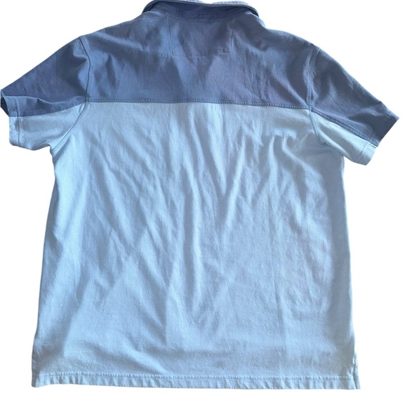 Chaps Polo Shirt • Mens XL • Navy Baby Blue •Two Tone Preppy Casual Cotton - Picture 4 of 6